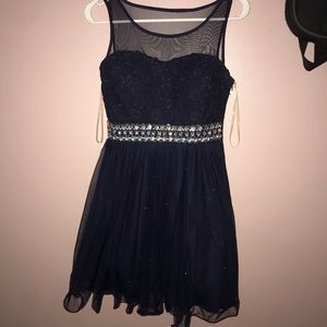 My Michelle Lace Fit & Flare Party Dress